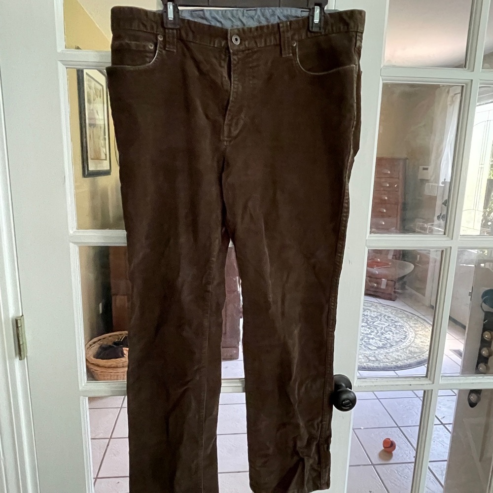 L.L. Bean Brown Corduroy Pants Straight Leg